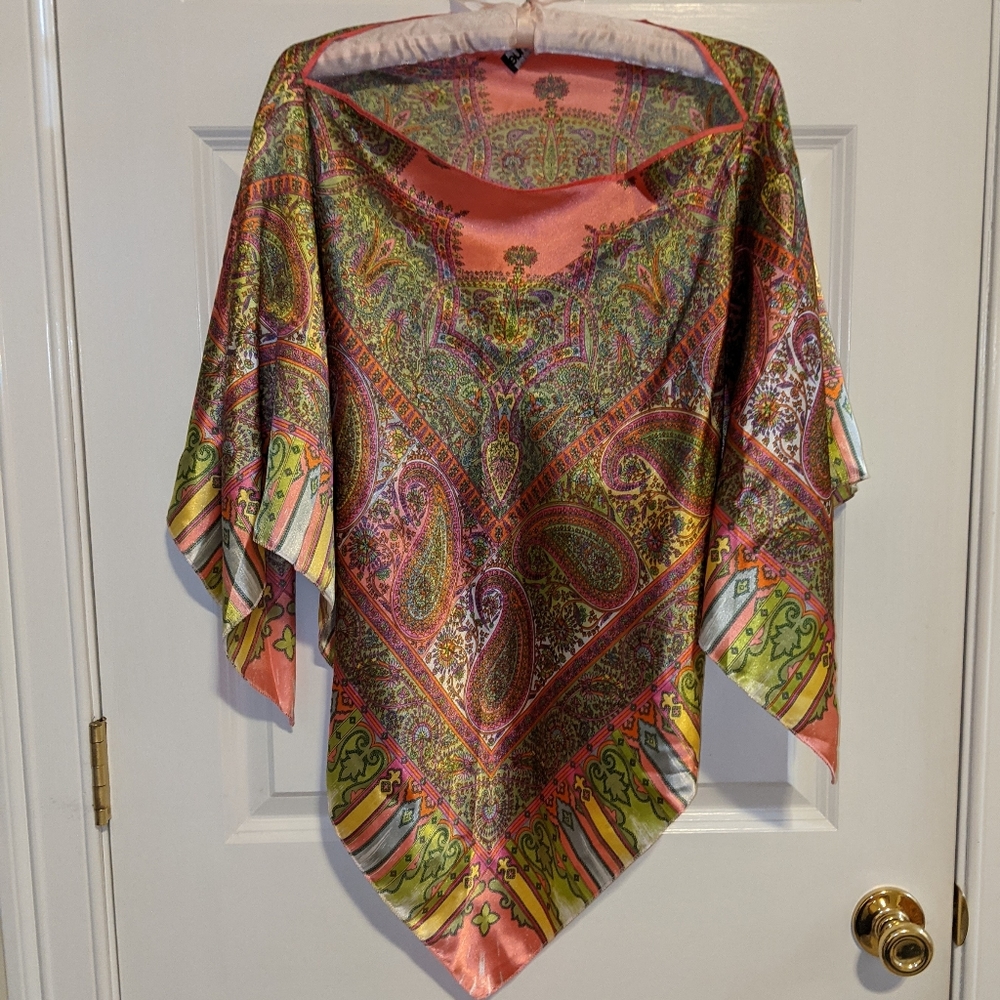 Avenue Women's Multicolor Scarf Top Size XL